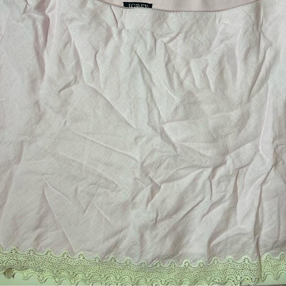 NWT J.Crew Gwen lace-trim slip skirt in linen (size 2X) - Picture 3 of 6